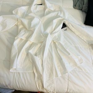 Project Runway NEW white shirt dress M